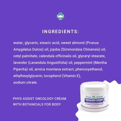 PhysAssist Oncology Cream 4 oz + Lip Balm – Hydrating & Soothing for Stressed Skin, Clinically Tested, Non-Irritant Avelisse