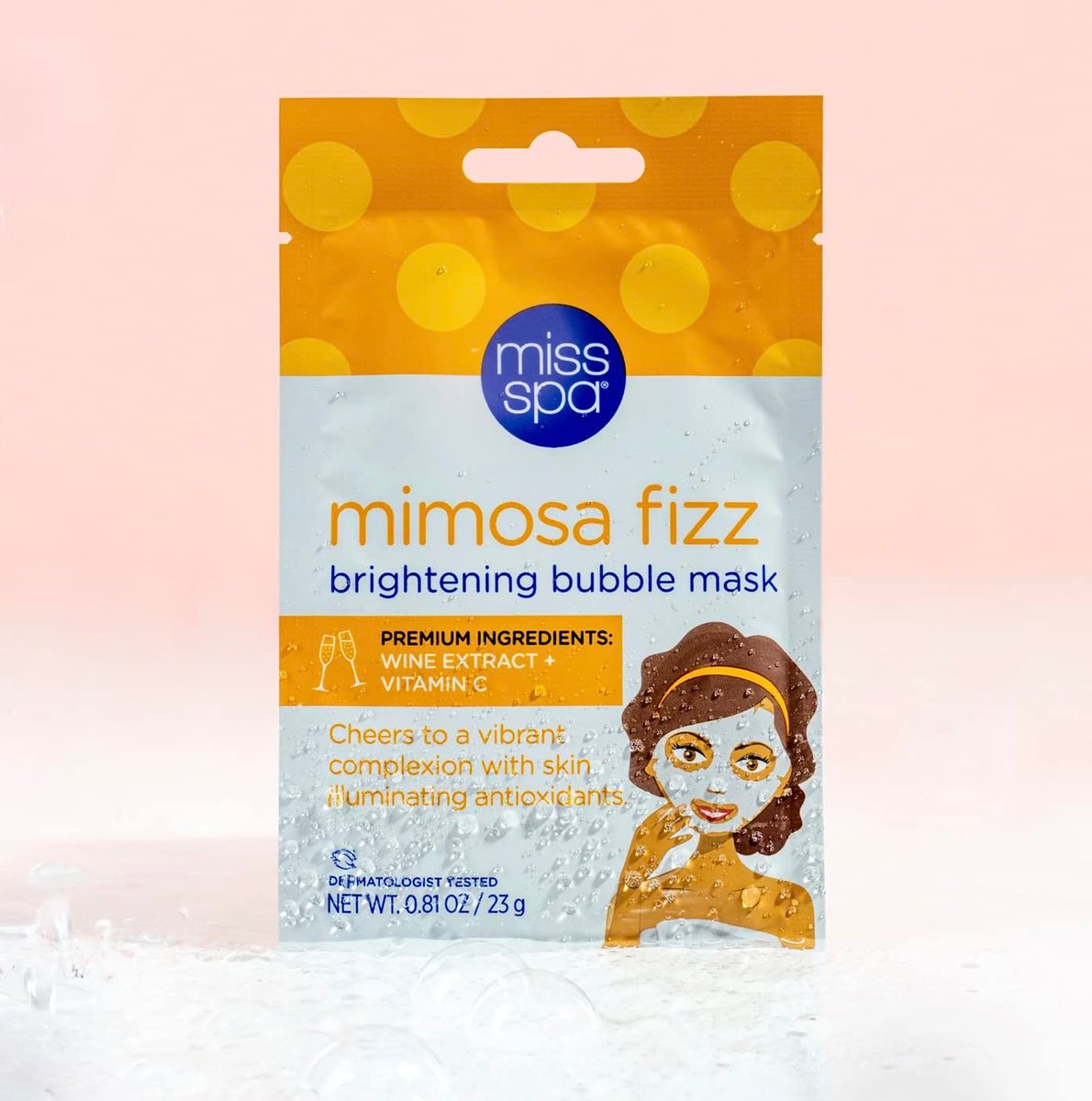 MISS SPA Brightening Bubbling Mask with Vitamin C – Hydrating Facial Sheet Mask for Glowing Skin, Anti-Aging, Dermatologist Tested (4 Pack) - görsel 15