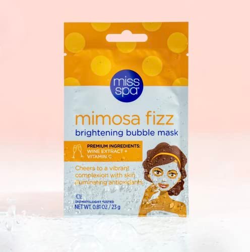 MISS SPA Brightening Bubbling Mask with Vitamin C – Hydrating Facial Sheet Mask for Glowing Skin, Anti-Aging, Dermatologist Tested (4 Pack) - görsel 16