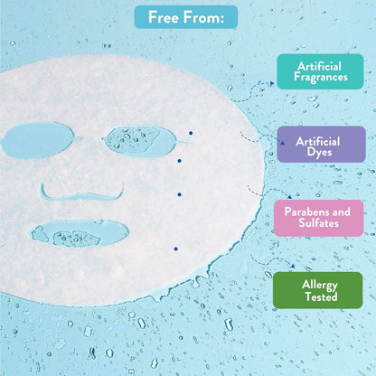 MISS SPA Brightening Bubbling Mask with Vitamin C – Hydrating Facial Sheet Mask for Glowing Skin, Anti-Aging, Dermatologist Tested (4 Pack)