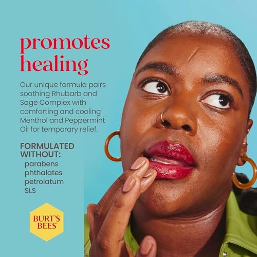 Burt's Bees Cold Sore Treatment & Medicated Lip Balm with Menthol & Eucalyptus Oil, 2 Tubes - görsel 8