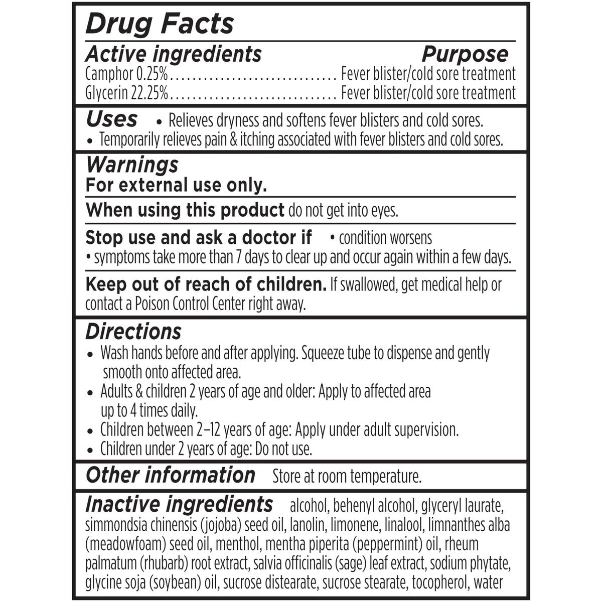 Burt's Bees Cold Sore Treatment & Medicated Lip Balm with Menthol & Eucalyptus Oil, 2 Tubes - görsel 15