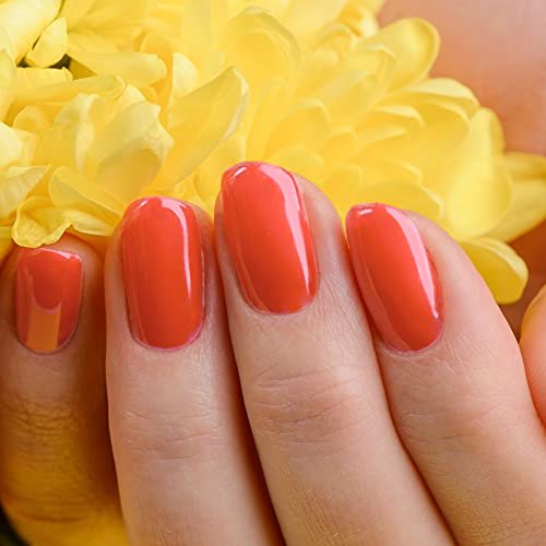 Nailtural Origin Long Lasting Plant-Based Nail Polish – Coral Orange (Hot Springs, Hot Fire) – 0.37 Fl Oz – Vegan, Cruelty-Free & Non-Toxic - görsel 10