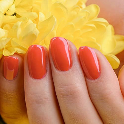 Nailtural Origin Long Lasting Plant-Based Nail Polish – Coral Orange (Hot Springs, Hot Fire) – 0.37 Fl Oz – Vegan, Cruelty-Free & Non-Toxic