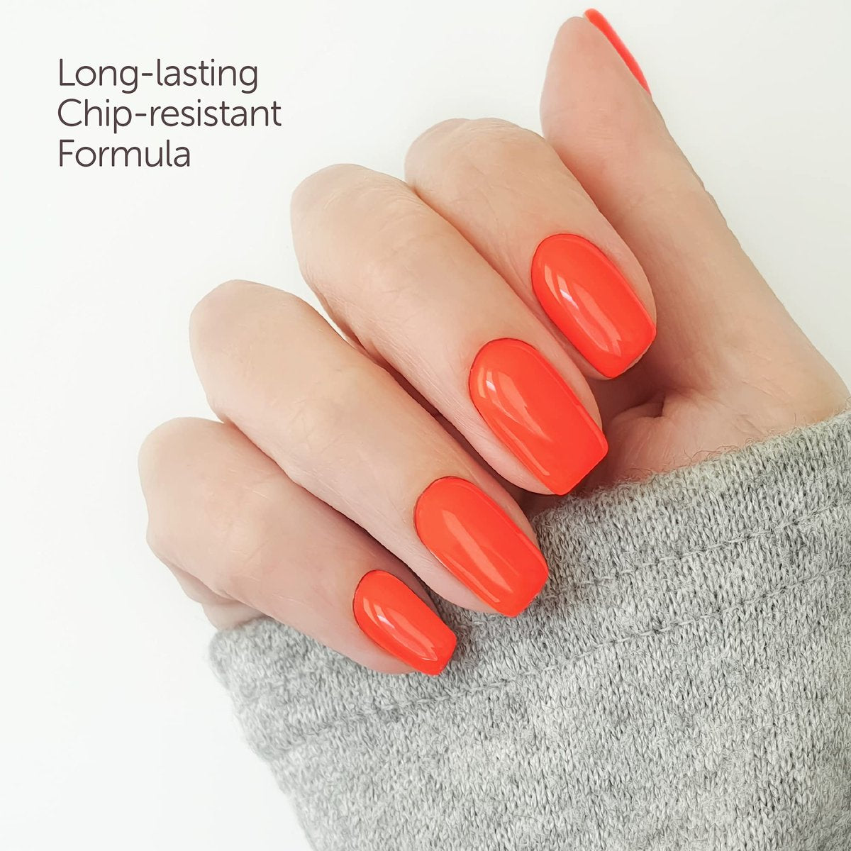 Nailtural Origin Long Lasting Plant-Based Nail Polish – Coral Orange (Hot Springs, Hot Fire) – 0.37 Fl Oz – Vegan, Cruelty-Free & Non-Toxic - görsel 7