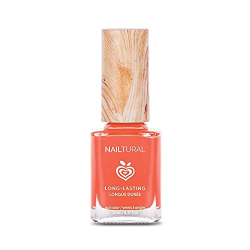 Nailtural Origin Long Lasting Plant-Based Nail Polish – Coral Orange (Hot Springs, Hot Fire) – 0.37 Fl Oz – Vegan, Cruelty-Free & Non-Toxic - görsel 2