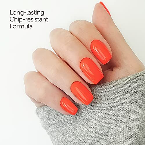 Nailtural Origin Long Lasting Plant-Based Nail Polish – Coral Orange (Hot Springs, Hot Fire) – 0.37 Fl Oz – Vegan, Cruelty-Free & Non-Toxic - görsel 8