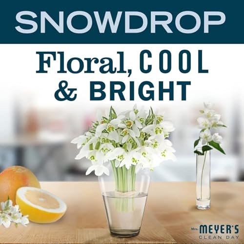 Mrs. Meyer's Clean Day Hand Soap, Snowdrop, 12.5 fl oz (Pack of 3) - Made with Essential Oils Avelisse
