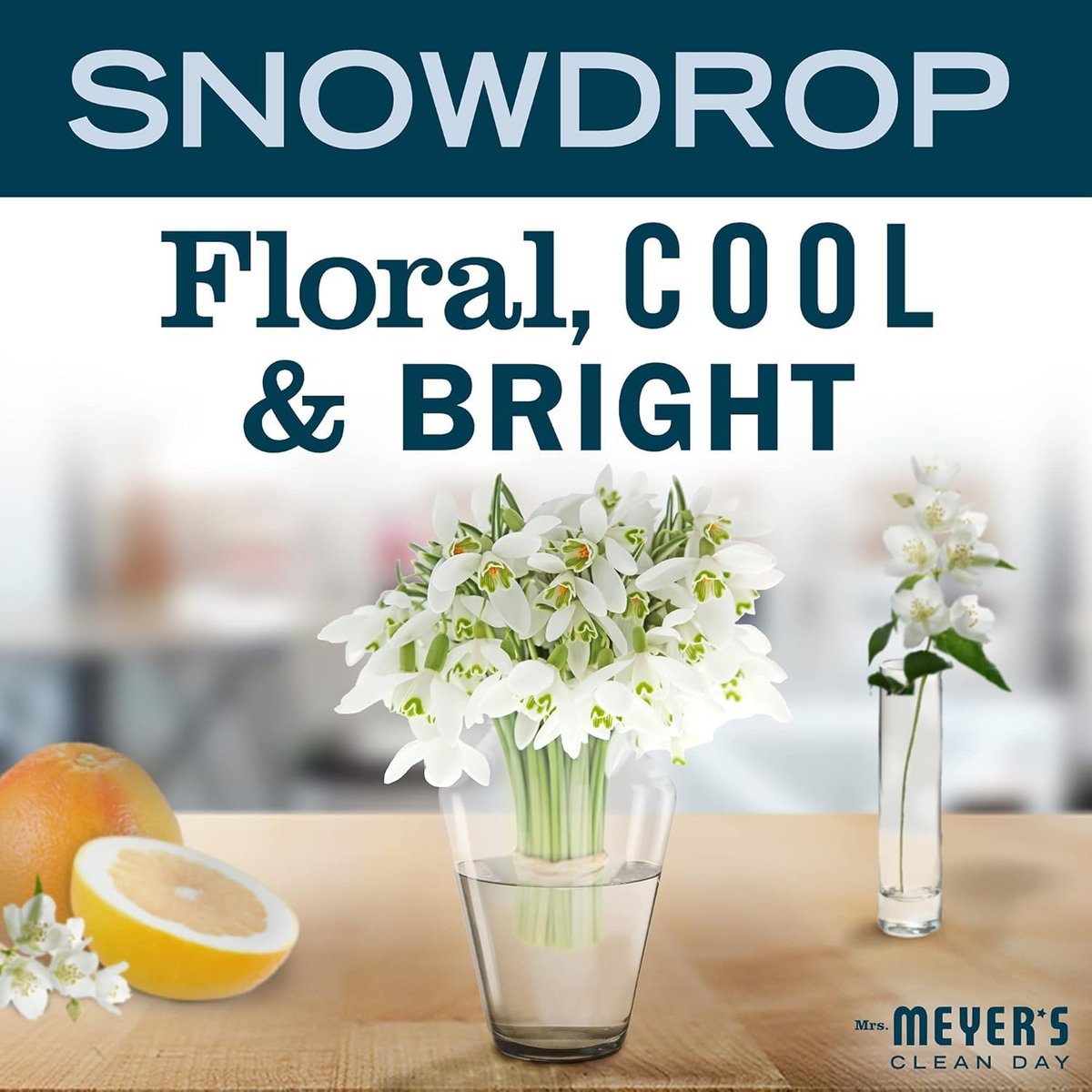 Mrs. Meyer's Clean Day Hand Soap, Snowdrop, 12.5 fl oz (Pack of 3) - Made with Essential Oils Avelisse
