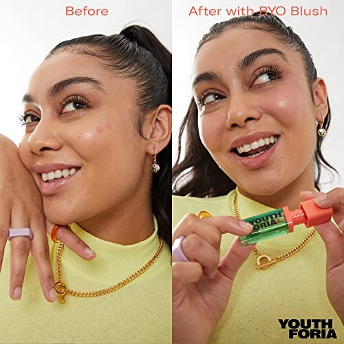 Youthforia BYO Blush - pH Color Changing Blush Oil, Vegan & Cruelty-Free, 0.21 Fl Oz Avelisse