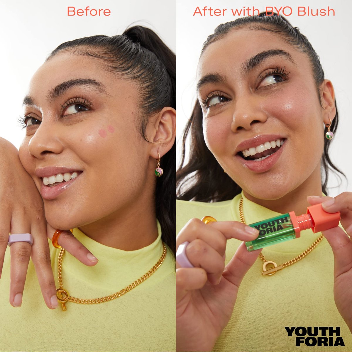 Youthforia BYO Blush - pH Color Changing Blush Oil, Vegan & Cruelty-Free, 0.21 Fl Oz Avelisse