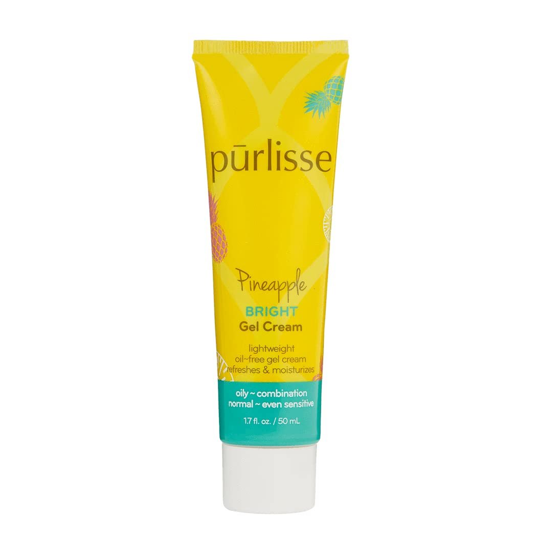 Purlisse Pineapple Brightening Gel Cream – Cruelty-Free, Clean & Paraben-Free Moisturizer for Radiant Skin (1.7 fl oz) - görsel 1