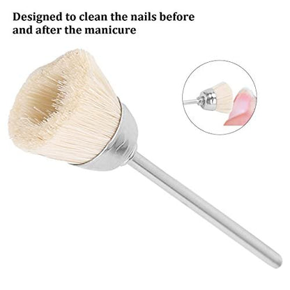 Professional Nail Drill Bit Set Cleaning Brushes – White, for Manicure & Pedicure Nail Art Tools