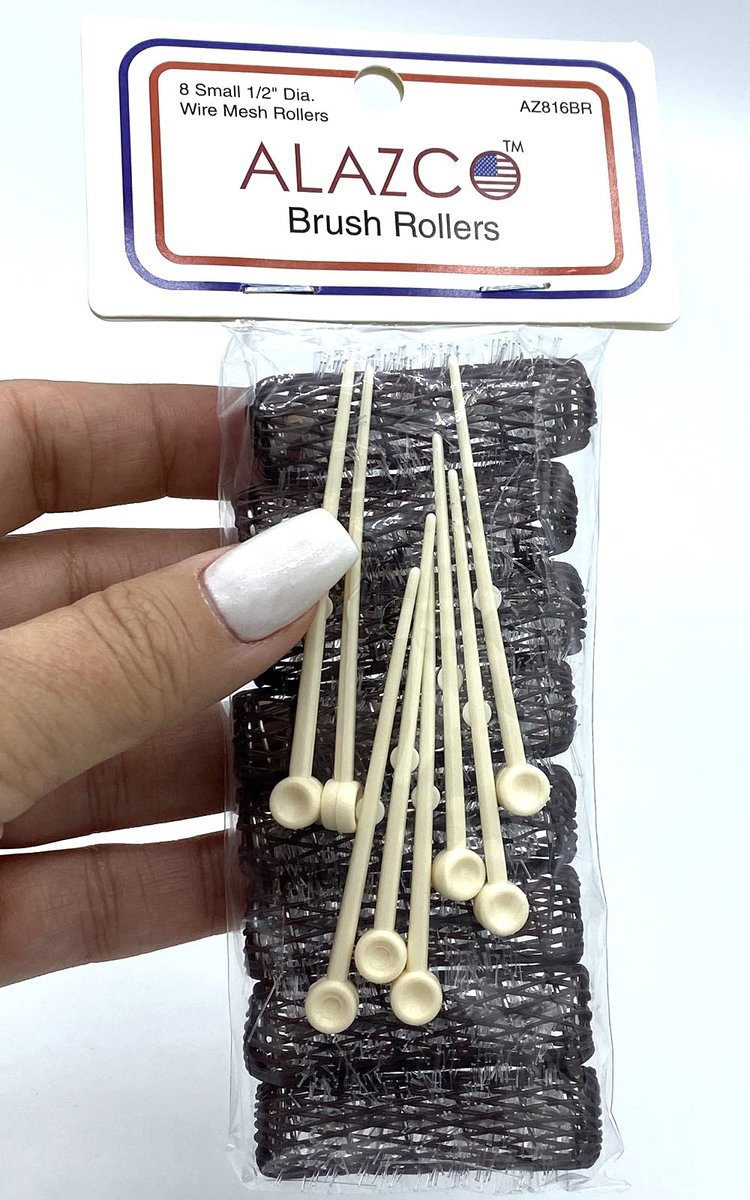 16-Piece Vintage Style Hair Rollers - Mini Small Brush Rollers Mesh Curlers with Flexible Locking Pins for Small Curls & Short Hair - görsel 7