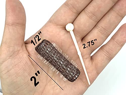 16-Piece Vintage Style Hair Rollers - Mini Small Brush Rollers Mesh Curlers with Flexible Locking Pins for Small Curls & Short Hair - görsel 4