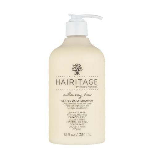 Hairitage Gentle Daily Hydrating and Moisturizing Shampoo for Dry Hair with Jojoba Oil + Aloe Vera - Ultra-Mild & Moisture-Rich - Improves Dry, Brittle Strands, 13 fl. oz. Avelisse