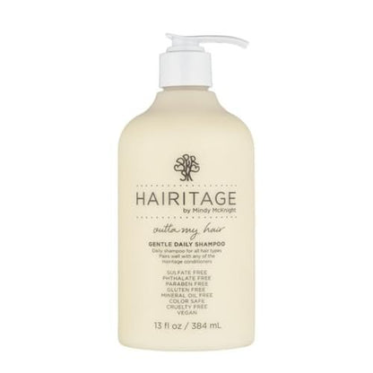 Hairitage Gentle Daily Hydrating and Moisturizing Shampoo for Dry Hair with Jojoba Oil + Aloe Vera - Ultra-Mild & Moisture-Rich - Improves Dry, Brittle Strands, 13 fl. oz. Avelisse