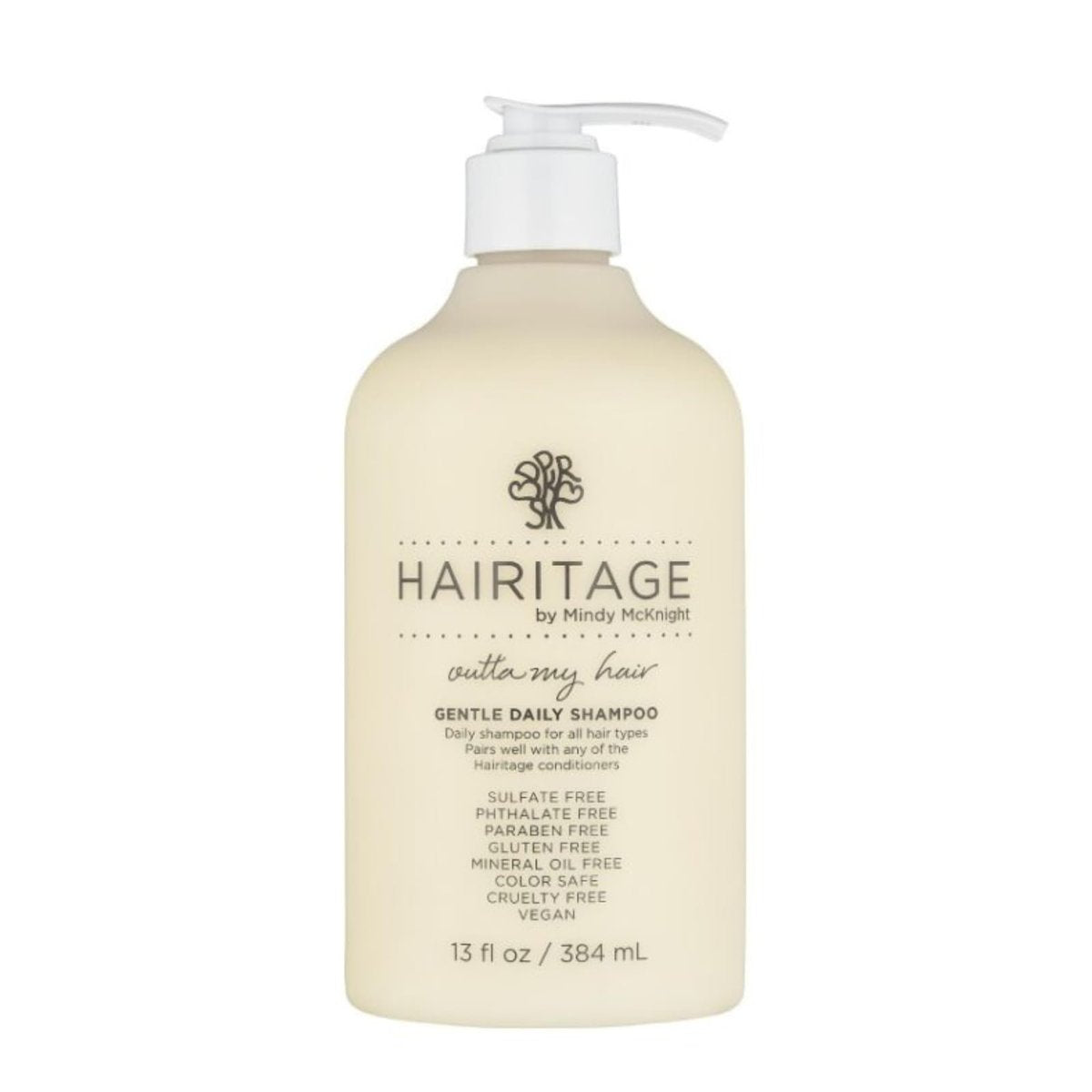 Hairitage Gentle Daily Hydrating and Moisturizing Shampoo for Dry Hair with Jojoba Oil + Aloe Vera - Ultra-Mild & Moisture-Rich - Improves Dry, Brittle Strands, 13 fl. oz. Avelisse
