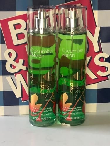 Bath & Body Works Cucumber Melon Fine Fragrance Mist - 2 Pack (8 oz Each) Avelisse
