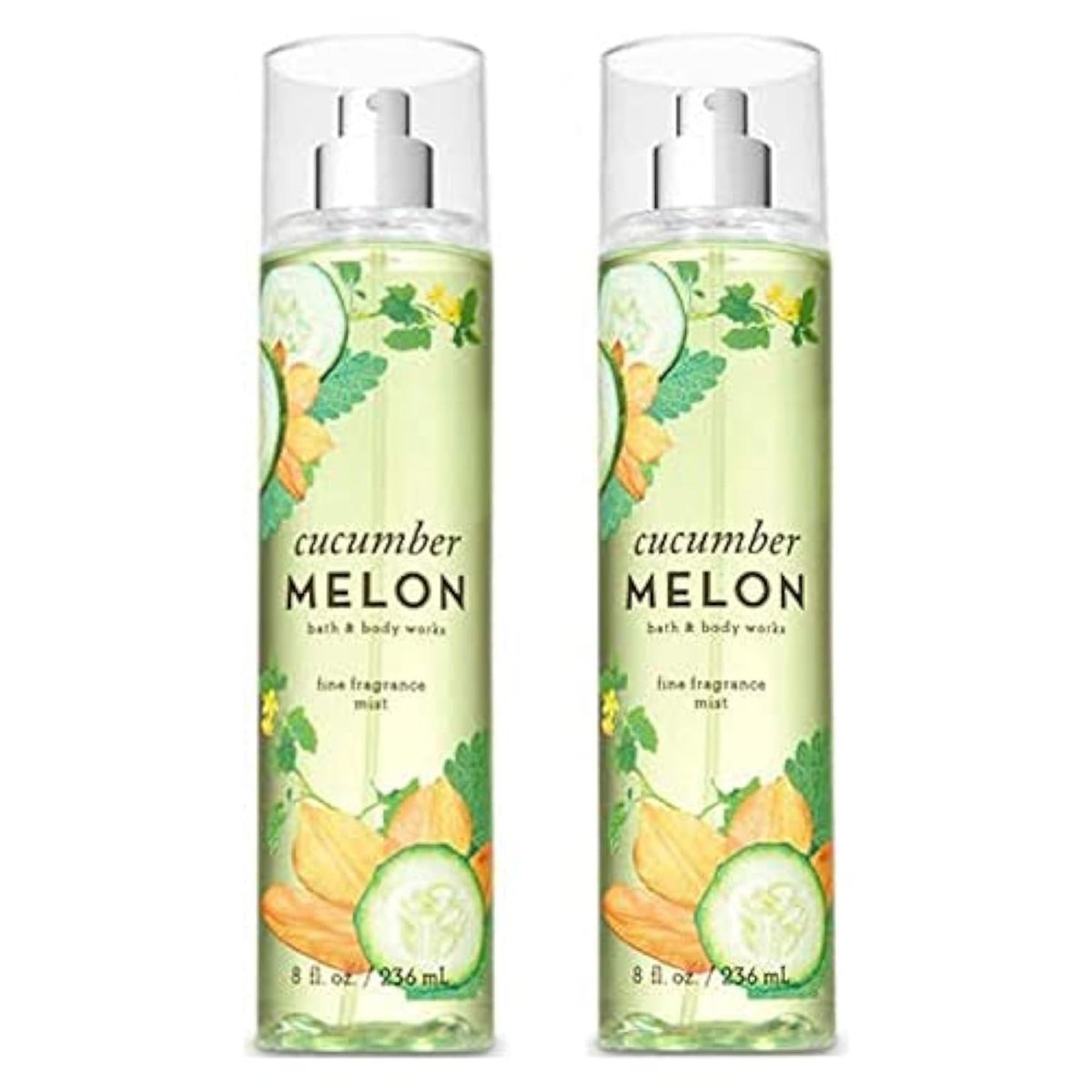 Bath & Body Works Cucumber Melon Fine Fragrance Mist - 2 Pack (8 oz Each) Avelisse