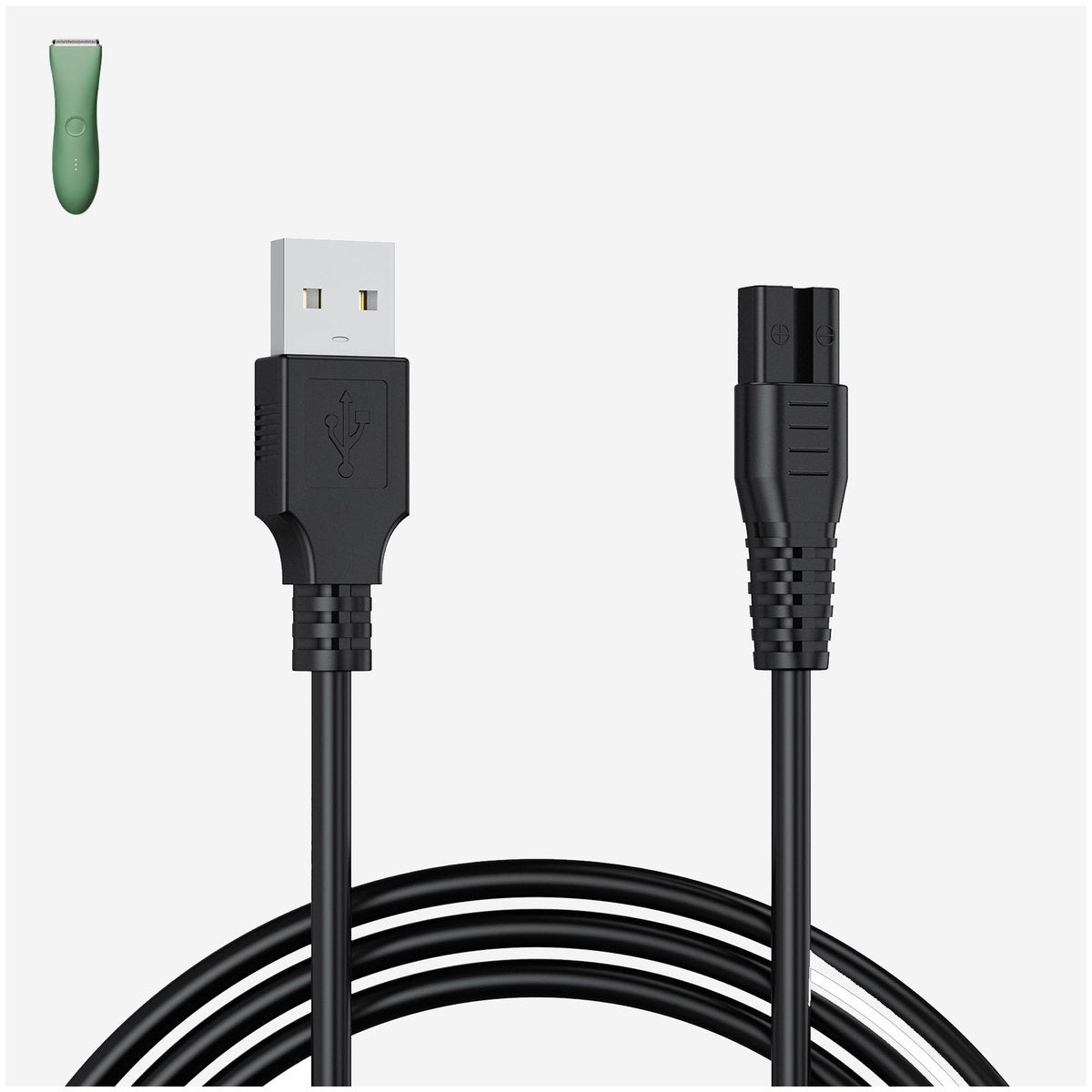 MEROM Charger Compatible with Meridian Grooming Electric Shaver Trimmer – Replacement Charging Cable Power Cord Adapter (3.3 ft, Black) - görsel 2