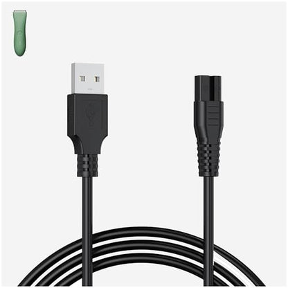 MEROM Charger Compatible with Meridian Grooming Electric Shaver Trimmer – Replacement Charging Cable Power Cord Adapter (3.3 ft, Black)