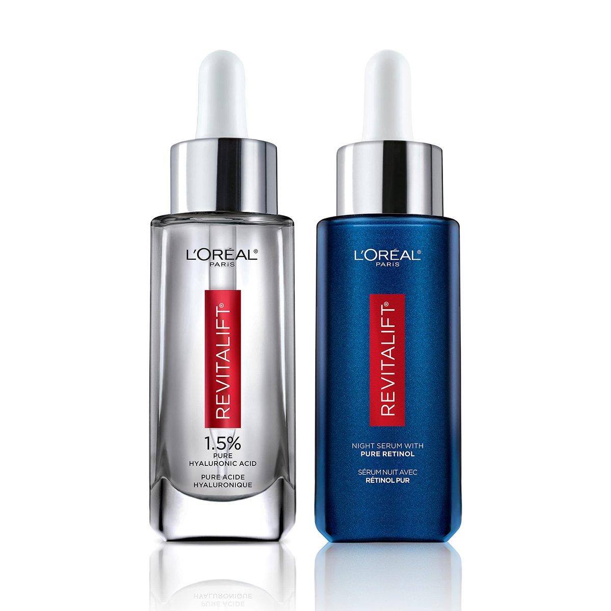 L'Oreal Paris Revitalift 1.5% Pure Hyaluronic Acid Face Serum + 0.3% Pure Retinol Night Serum, 1 kit Avelisse