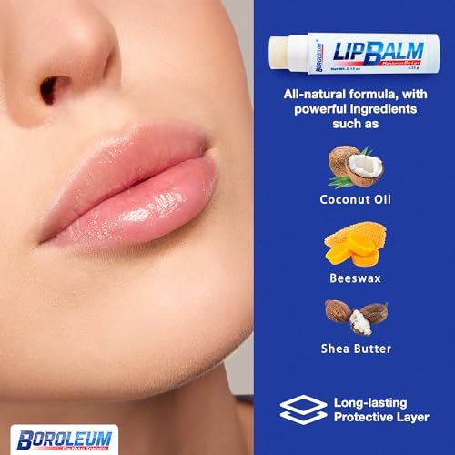 Boroleum Natural Lip Balm – Best Chapped Lip Moisturizer for Dry Cracked Lips with All Natural Ingredients, 4.25 g Tubes (Pack of 2) - görsel 12