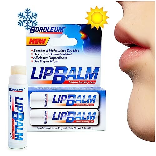 Boroleum Natural Lip Balm – Best Chapped Lip Moisturizer for Dry Cracked Lips with All Natural Ingredients, 4.25 g Tubes (Pack of 2) - görsel 2