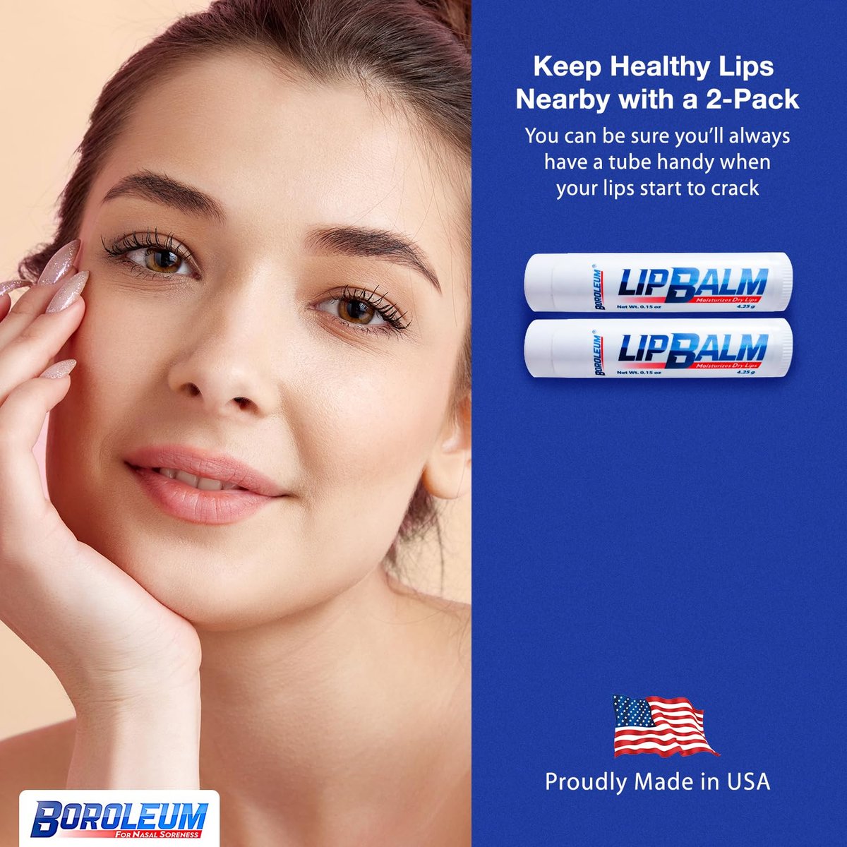 Boroleum Natural Lip Balm – Best Chapped Lip Moisturizer for Dry Cracked Lips with All Natural Ingredients, 4.25 g Tubes (Pack of 2) - görsel 13