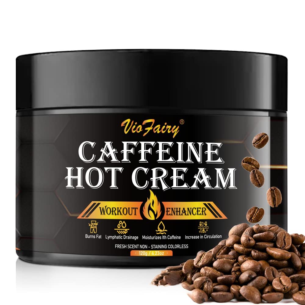 VIOFAIRY Caffeine Anti Cellulite Hot Cream - Body Sculpting & Sweat Workout Enhancer for Women & Men - Firming & Slimming Cream for Thighs, Belly, Butt & Legs - 4.23 oz Avelisse