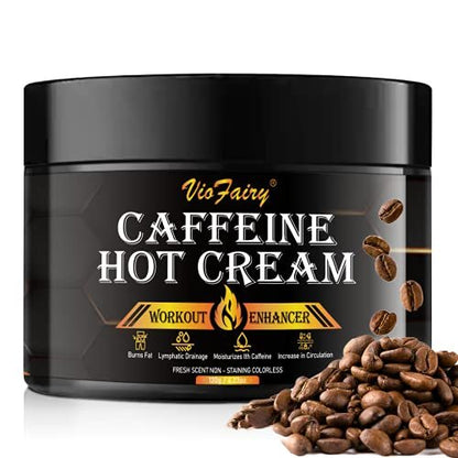 VIOFAIRY Caffeine Anti Cellulite Hot Cream - Body Sculpting & Sweat Workout Enhancer for Women & Men - Firming & Slimming Cream for Thighs, Belly, Butt & Legs - 4.23 oz Avelisse
