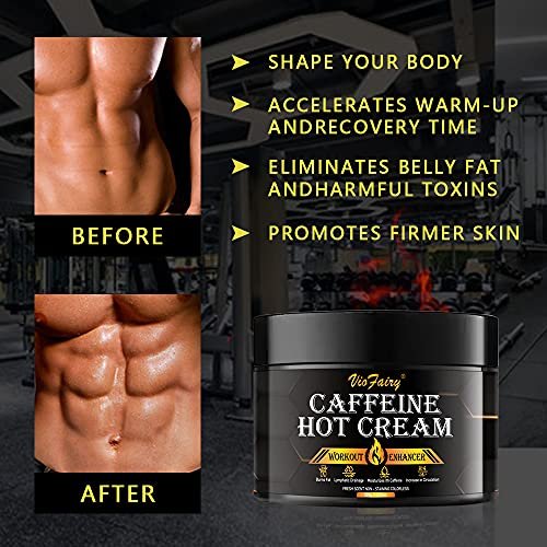 VIOFAIRY Caffeine Anti Cellulite Hot Cream - Body Sculpting & Sweat Workout Enhancer for Women & Men - Firming & Slimming Cream for Thighs, Belly, Butt & Legs - 4.23 oz Avelisse