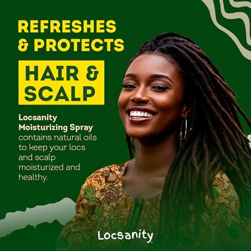 Locsanity Daily Moisturizing Rosewater & Peppermint Spray for Locs and Dreadlocks – Lightweight Frizz Control Hair & Scalp Moisturizer, Natural Loc Care, 12 fl oz Avelisse