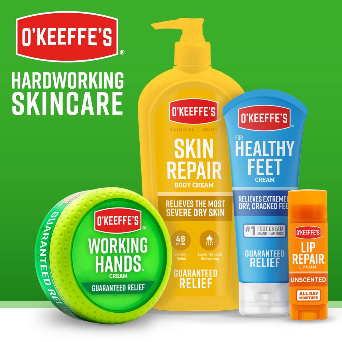 O'Keeffe's Working Hands Night Treatment Hand Cream & Healthy Feet Night Treatment Foot Cream, 7 oz Tubes (Pack of 2) Avelisse