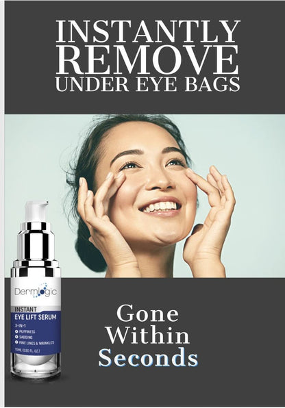 Dermlogic Under Eye Puffiness & Dark Circles Rapid Treatment - Instantly Reduces Puffy Eye Bags, Crow's Feet & Sagging Skin - 0.5 oz Avelisse