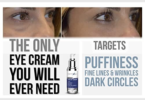 Dermlogic Under Eye Puffiness & Dark Circles Rapid Treatment - Instantly Reduces Puffy Eye Bags, Crow's Feet & Sagging Skin - 0.5 oz Avelisse