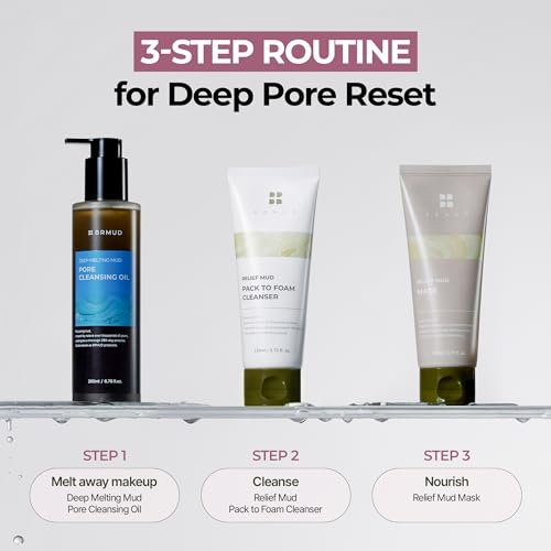 BRMUD Relief Mud Pack to Foam Cleanser - 2-in-1 Purifying & Hydrating Korean Foaming Clay Mask Facial Cleanser for Pore & Sebum Control - Makeup Cleansing Face Wash (3.71 fl oz) - görsel 16