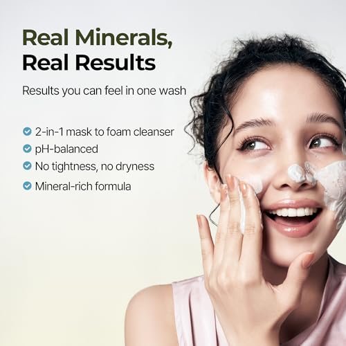 BRMUD Relief Mud Pack to Foam Cleanser - 2-in-1 Purifying & Hydrating Korean Foaming Clay Mask Facial Cleanser for Pore & Sebum Control - Makeup Cleansing Face Wash (3.71 fl oz) - görsel 6