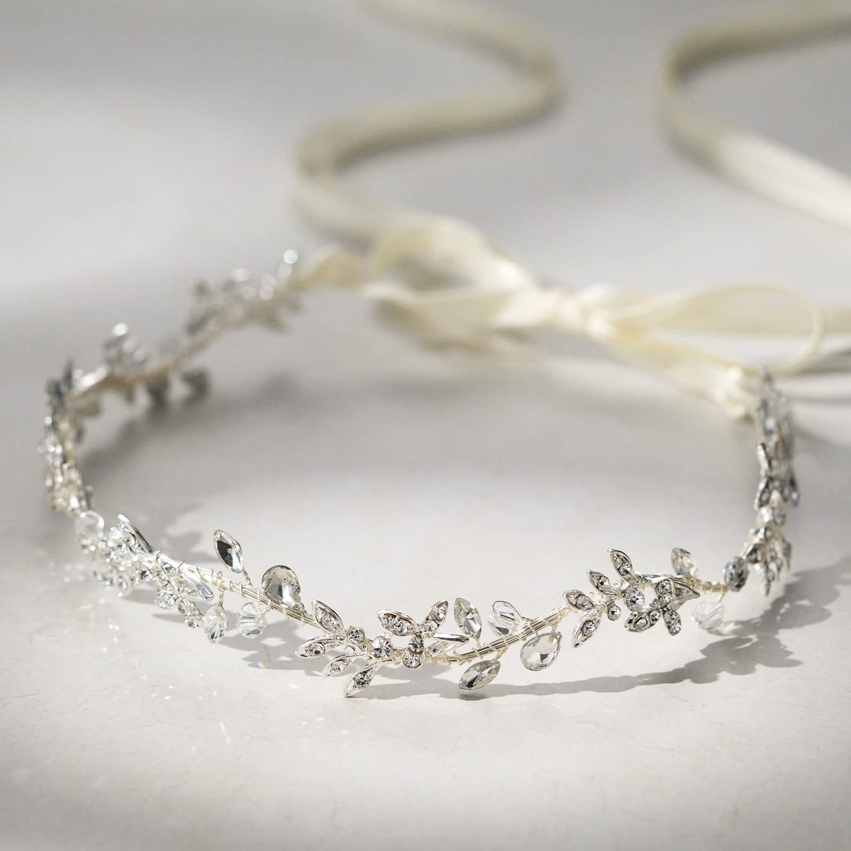 SWEETV Rhinestones Bridal Headband Silver Crystal Wedding Headpiece for Bride Bridesmaid Flower Girl Hair Accessories Avelisse
