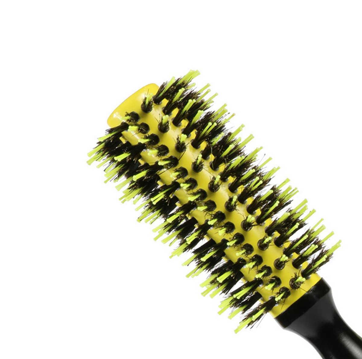 Healthcom 3 in 1 Ceramic & Ionic Bristle Round Barrel Hair Brush Set for Women & Men - Professional Styling, Blow Drying, Curling with Boar Bristle Brush & Scalp Comb (Yellow) Avelisse