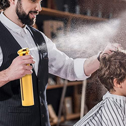 ZIBARBER Salon Style Hair Spray Misting Bottle – Fine Mist Continuous Spray, 10 oz Gold Aluminum Water Mister for Hairstyling & Cleaning Avelisse
