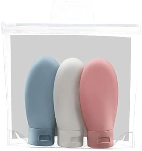ZALUJMUS Travel Bottles 3-Pack, 60ml Leak Proof Refillable Squeezable Containers with Labels and Transparent Carry Bag for Shampoo, Soap, Toiletries (Multicolor) - görsel 10