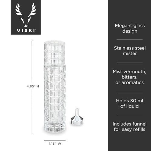 Viski Martini Atomizer - Refillable Bar Sprayer for Vermouth & Bitters, 30ml Stainless Steel Travel Bottle - görsel 6