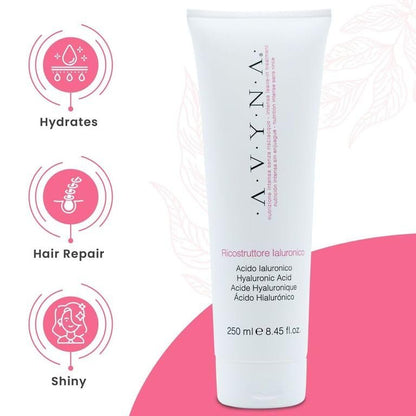 Avyna Leave-in Deep-Penetrating Reconstructor Treatment for Very Damaged and Processed Hair with Hyaluronic Acid, 8.45 oz Avelisse
