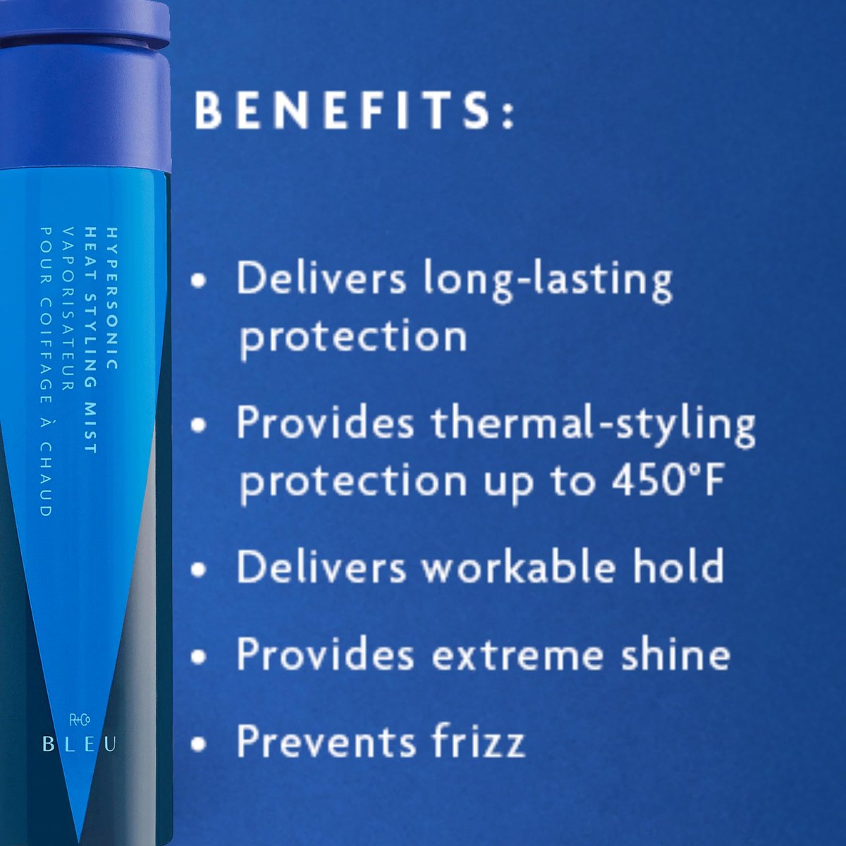 R+Co Hypersonic Heat Styling Mist – Heat Protectant & Soft Hold – Vegan & Paraben-Free – 6.7 oz Avelisse