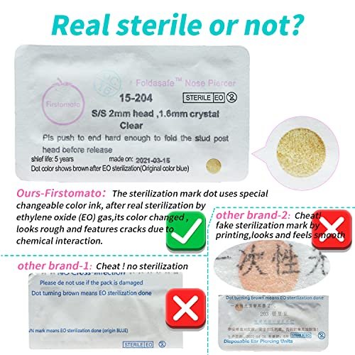Firstomato 2 PCS Disposable Nose Piercing Gun Self Nose Piercing Kit - Hypoallergenic Surgical Steel Nose Studs - görsel 12