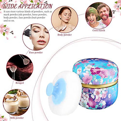 Chengu 2 Sets Body Powder Puff and Container – Item Weight: 0.51 pounds – Image 8