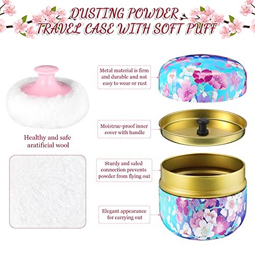 Chengu 2 Sets Body Powder Puff and Container – Versatile Application: Suitable for body powder, baby powder, – Image 6