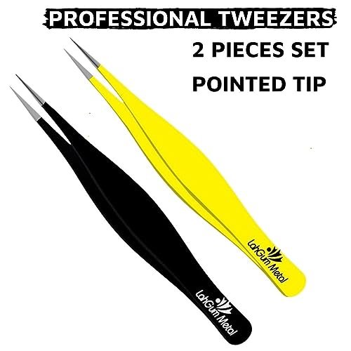 Super Sharp Pointed Tweezers Precision Fine Point Tip Ingrown Hair Removal Kit - Extra Thin Stainless Facial Hair Remover for Face - görsel 16